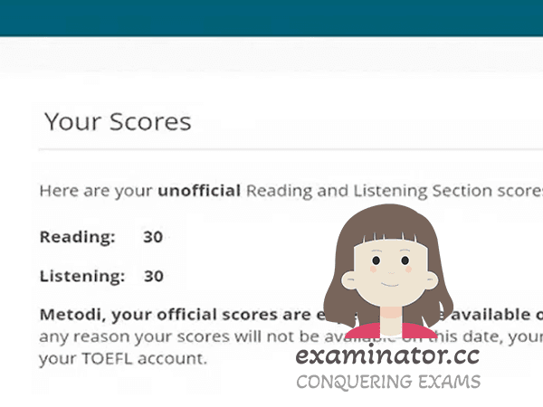 Perfekte 30-Punkte-Ergebnisse beim TOEFL-Schummeln