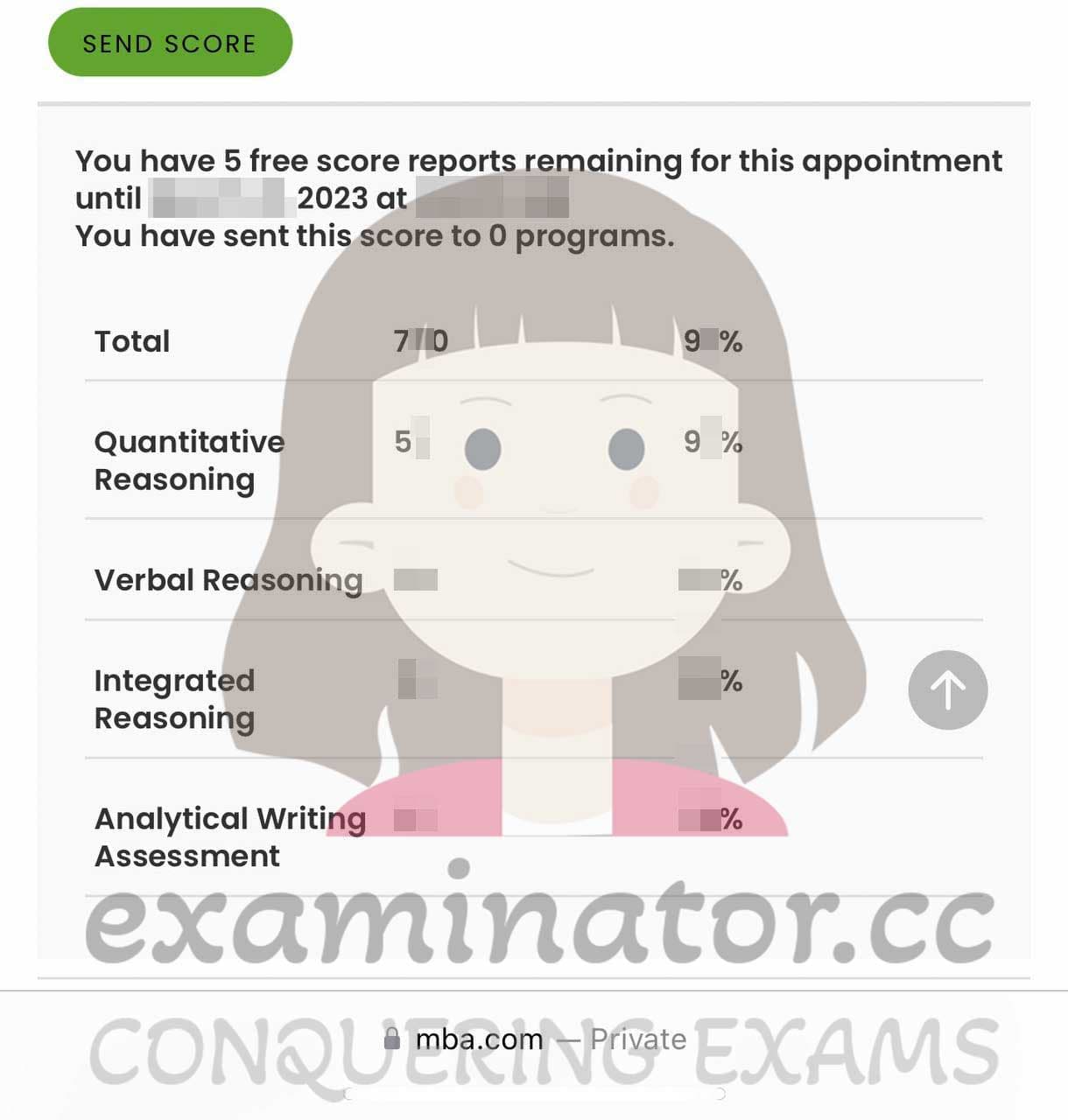 Erfolgsbild für Betrug im GMAT Erfolgsgeschichte #610