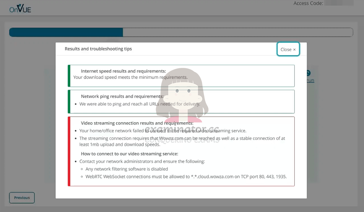 Bypass OnVUE: Network Checks Failure