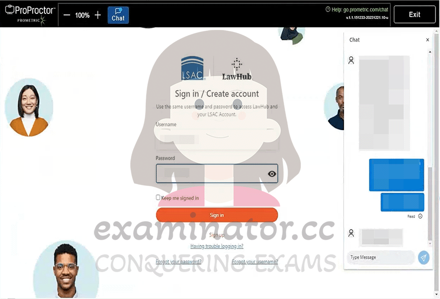 LSAT Cheating Sign Into LSAC Account